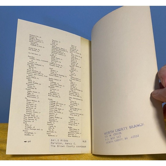 The Brown County Cookbook - Family Recipes Handed Down - Hoosier - Indiana 1983 - Picture 9 of 9